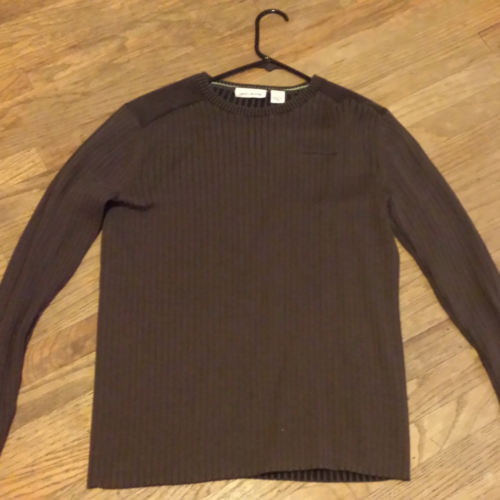 DKNY Men's Sweater Medium Brown